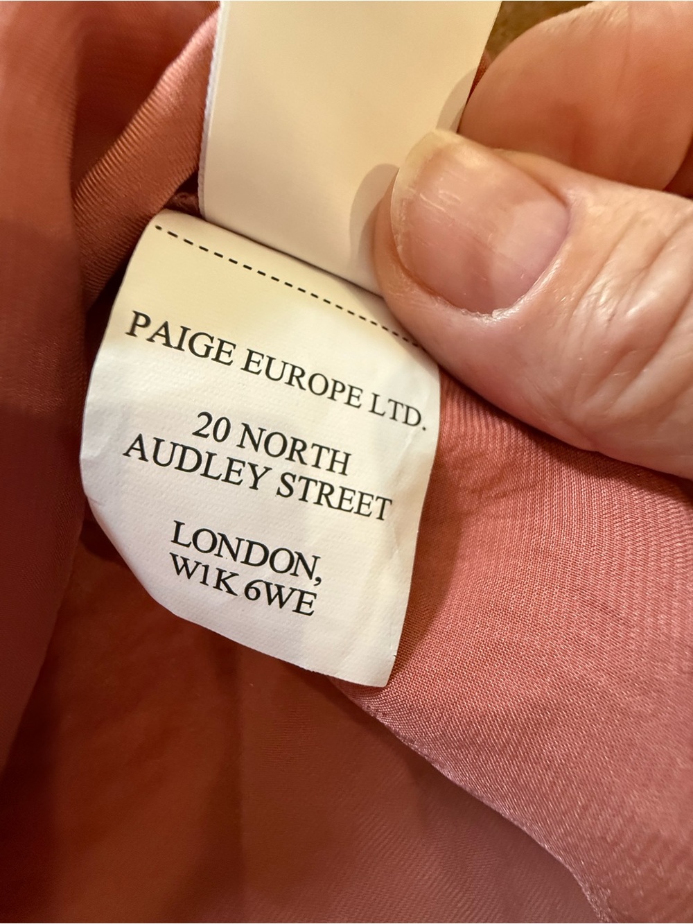 PAIGE Pink Terracotta Satin Finish Flutter Sleeve Top S - Picture 11 of 11